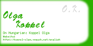 olga koppel business card